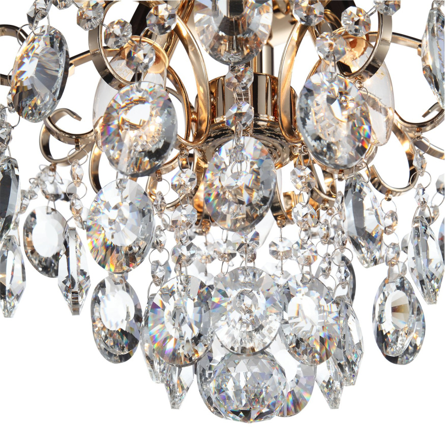 SL846.202.03 Люстра подвесная ST-Luce Золотистый/Прозрачный E14 3*40W ORECCHINI ST LUCE