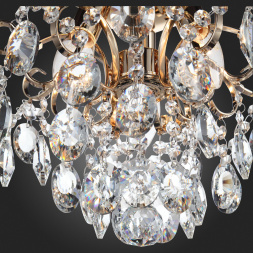 SL846.202.03 Люстра подвесная ST-Luce Золотистый/Прозрачный E14 3*40W ORECCHINI ST LUCE