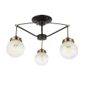 SLE110302-03 Светильник потолочный Черный, Бронза/Прозрачный, Белый E27 3*60W STRICCE EVOLUCE