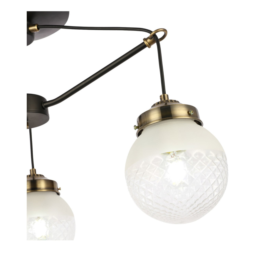 SLE110302-03 Светильник потолочный Черный, Бронза/Прозрачный, Белый E27 3*60W STRICCE EVOLUCE