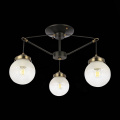 SLE110302-03 Светильник потолочный Черный, Бронза/Прозрачный, Белый E27 3*60W STRICCE EVOLUCE