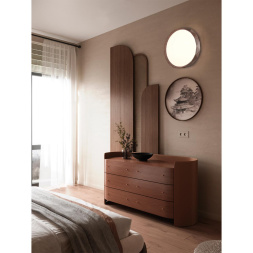 Настенно-потолочный светильник SONEX 7637/AL ZIF WOOD модерн белый/коричневый 18W