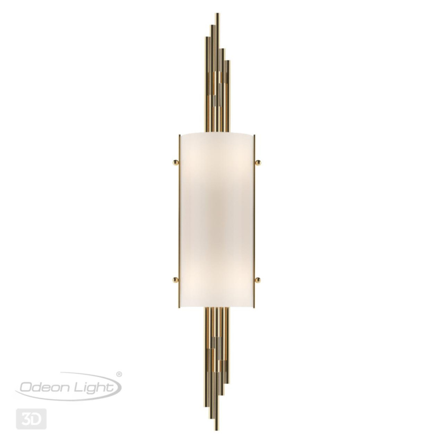 Бра ODEON LIGHT EXCLUSIVE 5415/2W Margaret ар деко античная бронза/белый матовый 40W