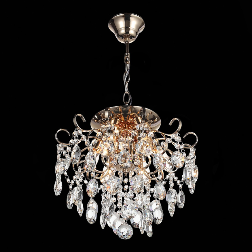 SL846.202.06 Люстра подвесная ST-Luce Золотистый/Прозрачный E14 6*40W ORECCHINI ST LUCE