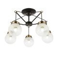 SLE110302-05 Светильник потолочный Черный, Бронза/Прозрачный, Белый E27 5*60W STRICCE EVOLUCE