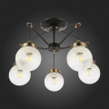 SLE110302-05 Светильник потолочный Черный, Бронза/Прозрачный, Белый E27 5*60W STRICCE EVOLUCE