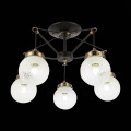 SLE110302-05 Светильник потолочный Черный, Бронза/Прозрачный, Белый E27 5*60W STRICCE EVOLUCE