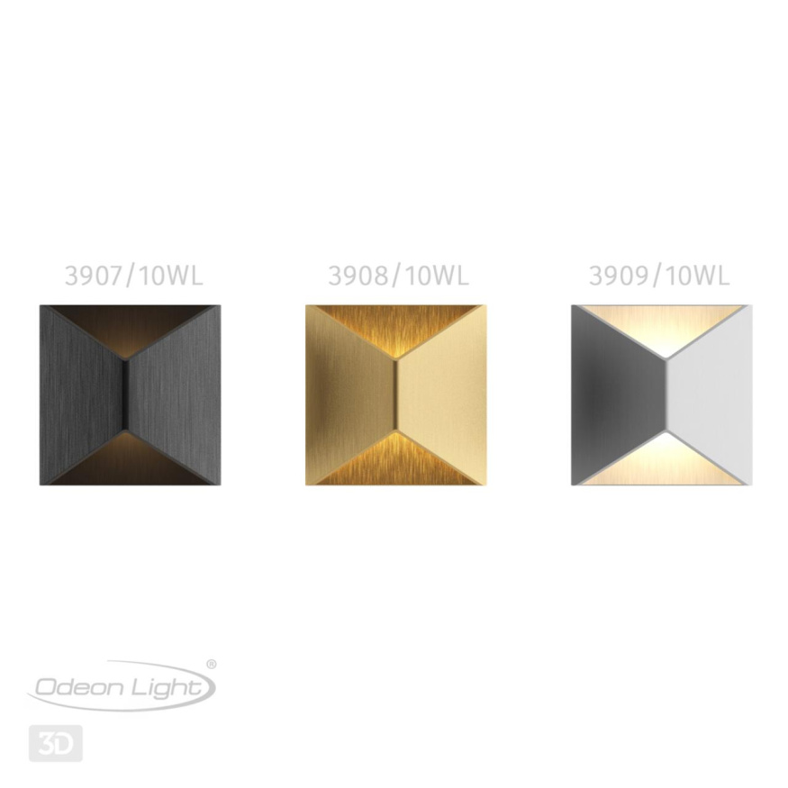 Настенный светильник ODEON LIGHT 3908/10WL TIBRO LED 10W золотистый хай-тек