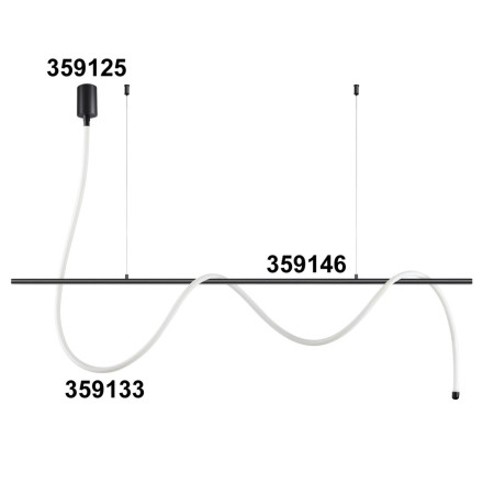 База - Подвесной светильник для монтажа светильников 359128-359133 NOVOTECH 359146 RAMO черный техно
