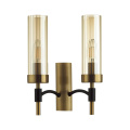 Бра LUMION 6538/2W SHARON в классическом стиле чёрный, латунь 2x40W