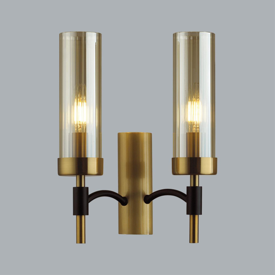 Бра LUMION 6538/2W SHARON в классическом стиле чёрный, латунь 2x40W
