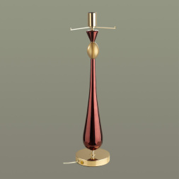 Настольная лампа ODEON LIGHT EXCLUSIVE 4868/1T TOWER модерн золотой/бордовый/стекло 1x60Вт