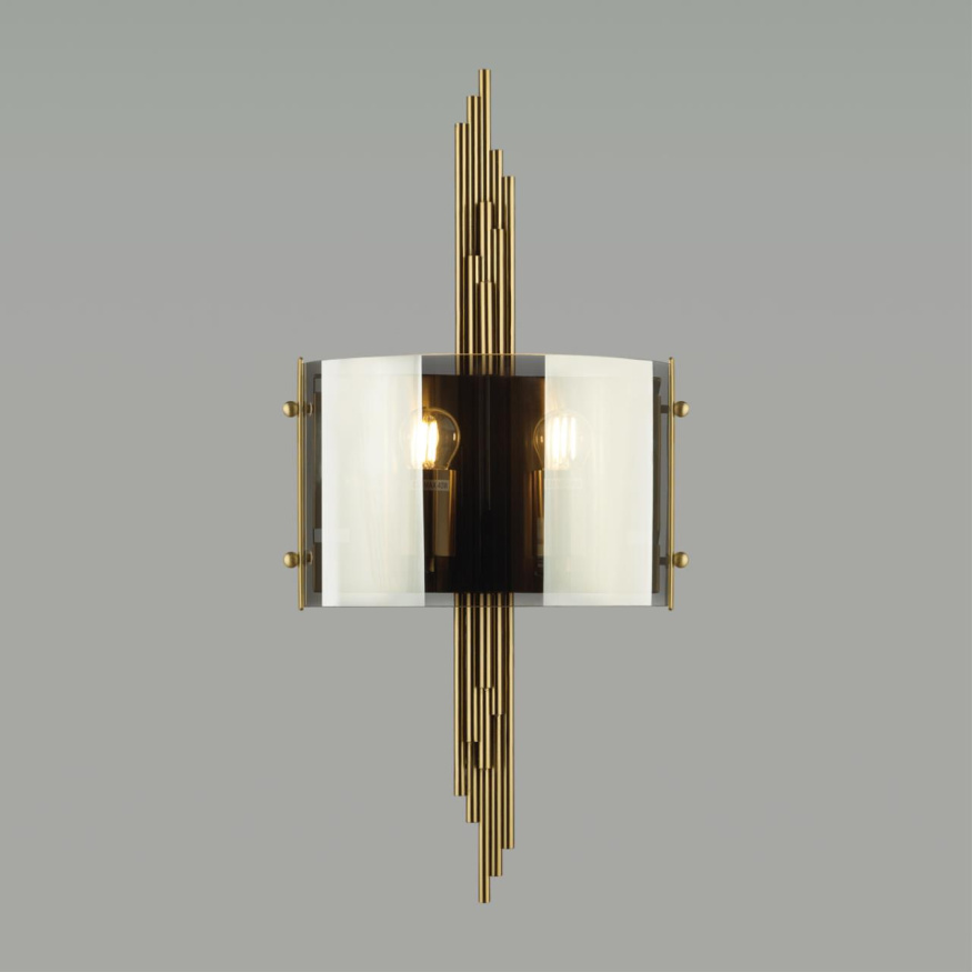 Бра ODEON LIGHT EXCLUSIVE 4895/2WA Margaret ар деко античная бронза/дымчатый 40W