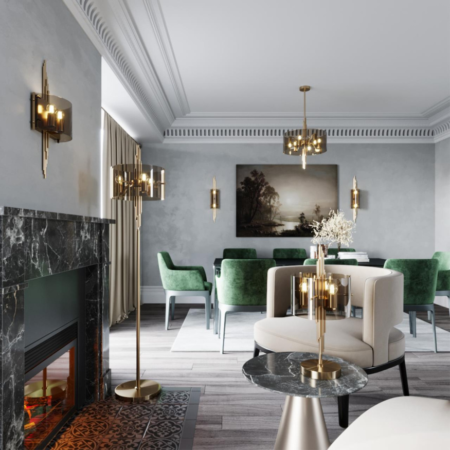 Бра ODEON LIGHT EXCLUSIVE 4895/2WA Margaret ар деко античная бронза/дымчатый 40W