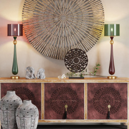 Настольная лампа ODEON LIGHT EXCLUSIVE 4889/1T TOWER модерн золотой/зеленый/стекло 1x60Вт