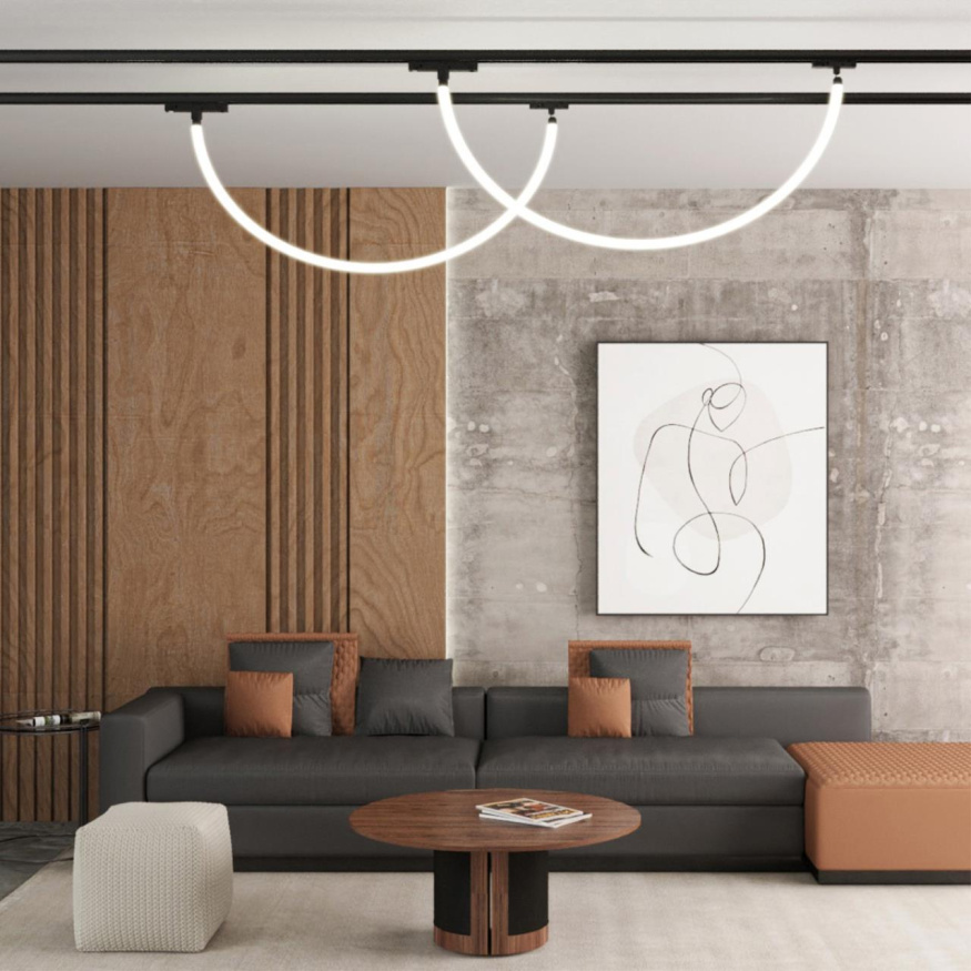 Трековый однофазный трехжильный адаптер для светильников 359128-359133 NOVOTECH 359127 RAMO черный 15-40W