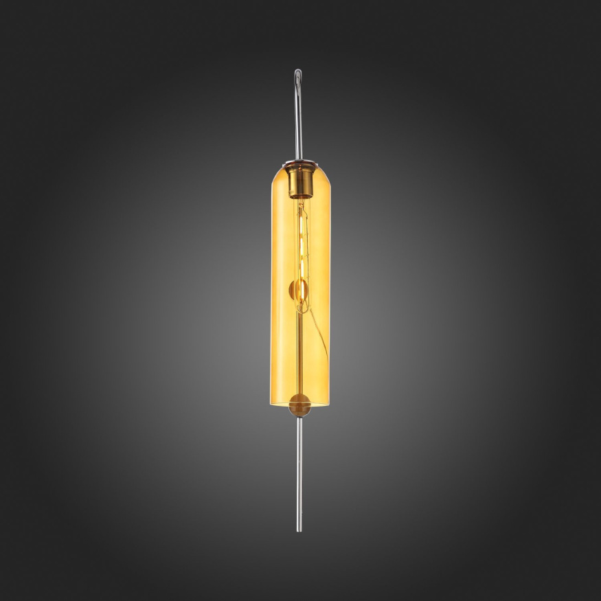 SL1145.191.01 Светильник настенный ST-Luce Хром/Янтарный E27 1*60W CALLANA ST LUCE