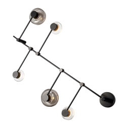 SL6005.401.05 Светильник настенно-потолочный ST-Luce Черный/Дымчатый, Прозрачный LED 5*3W 3000K VALLO ST LUCE