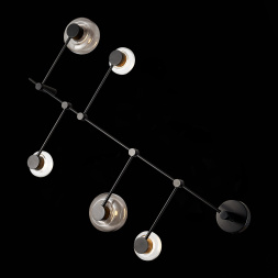 SL6005.401.05 Светильник настенно-потолочный ST-Luce Черный/Дымчатый, Прозрачный LED 5*3W 3000K VALLO ST LUCE