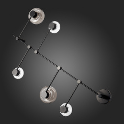 SL6005.401.05 Светильник настенно-потолочный ST-Luce Черный/Дымчатый, Прозрачный LED 5*3W 3000K VALLO ST LUCE