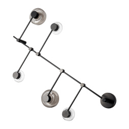 SL6005.401.05 Светильник настенно-потолочный ST-Luce Черный/Дымчатый, Прозрачный LED 5*3W 3000K VALLO ST LUCE