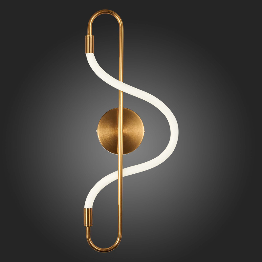 SL6102.301.10 Светильник настенный ST-Luce Латунь/Белый LED 1*10W 4000K SAGRATO ST LUCE