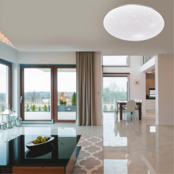 Настенно-потолочный светильник SONEX 2052/DL ABASI минимализм белый/хром 48W