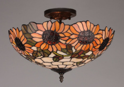 Потолочная люстра Algoz OML-80407-03 Omnilux E27 Тиффани