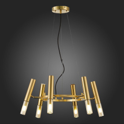 SL1236.203.06 Люстра подвесная ST-Luce Золотистый/Коньячный, Золотистый G9 LED 6*5W ECLIP ST LUCE