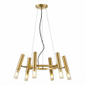 SL1236.203.06 Люстра подвесная ST-Luce Золотистый/Коньячный, Золотистый G9 LED 6*5W ECLIP ST LUCE