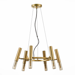SL1236.203.06 Люстра подвесная ST-Luce Золотистый/Коньячный, Золотистый G9 LED 6*5W ECLIP ST LUCE