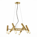 SL1236.203.06 Люстра подвесная ST-Luce Золотистый/Коньячный, Золотистый G9 LED 6*5W ECLIP ST LUCE