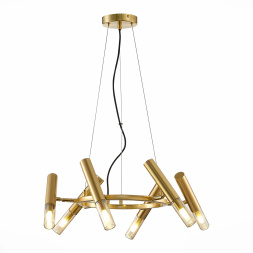 SL1236.203.06 Люстра подвесная ST-Luce Золотистый/Коньячный, Золотистый G9 LED 6*5W ECLIP ST LUCE