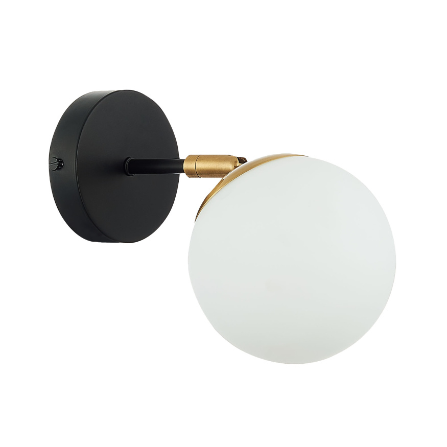 SLE220401-01 Светильник настенный Черный, Латунь/Белый E27 1*60W FORLI EVOLUCE