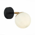 SLE220401-01 Светильник настенный Черный, Латунь/Белый E27 1*60W FORLI EVOLUCE