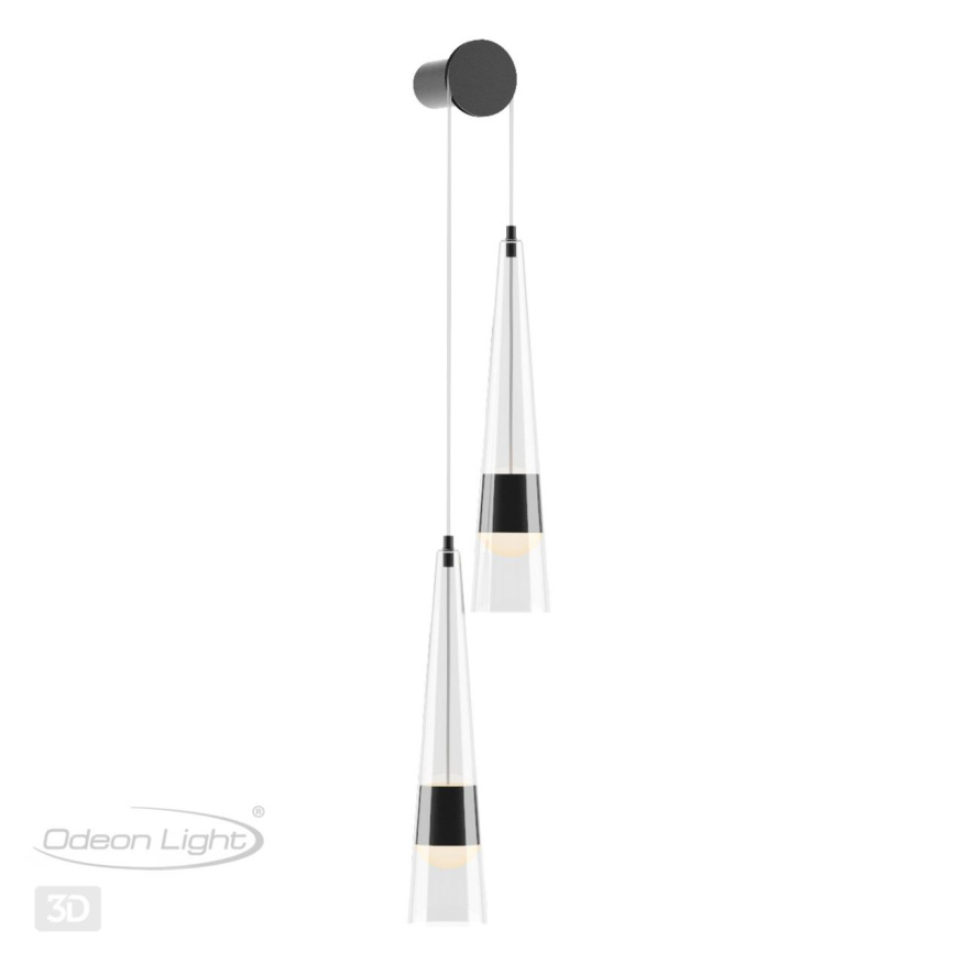 Бра ODEON LIGHT 5044/24WL LUMP модерн глянц.темн.хром/прозрачный 24W