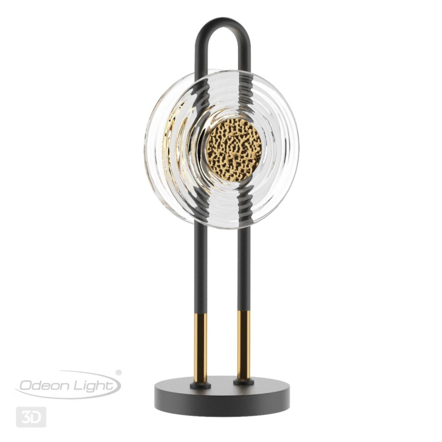 Настольная лампа ODEON LIGHT EXCLUSIVE 5407/12TL MAGNET хай-тек черный/золотой 12Вт