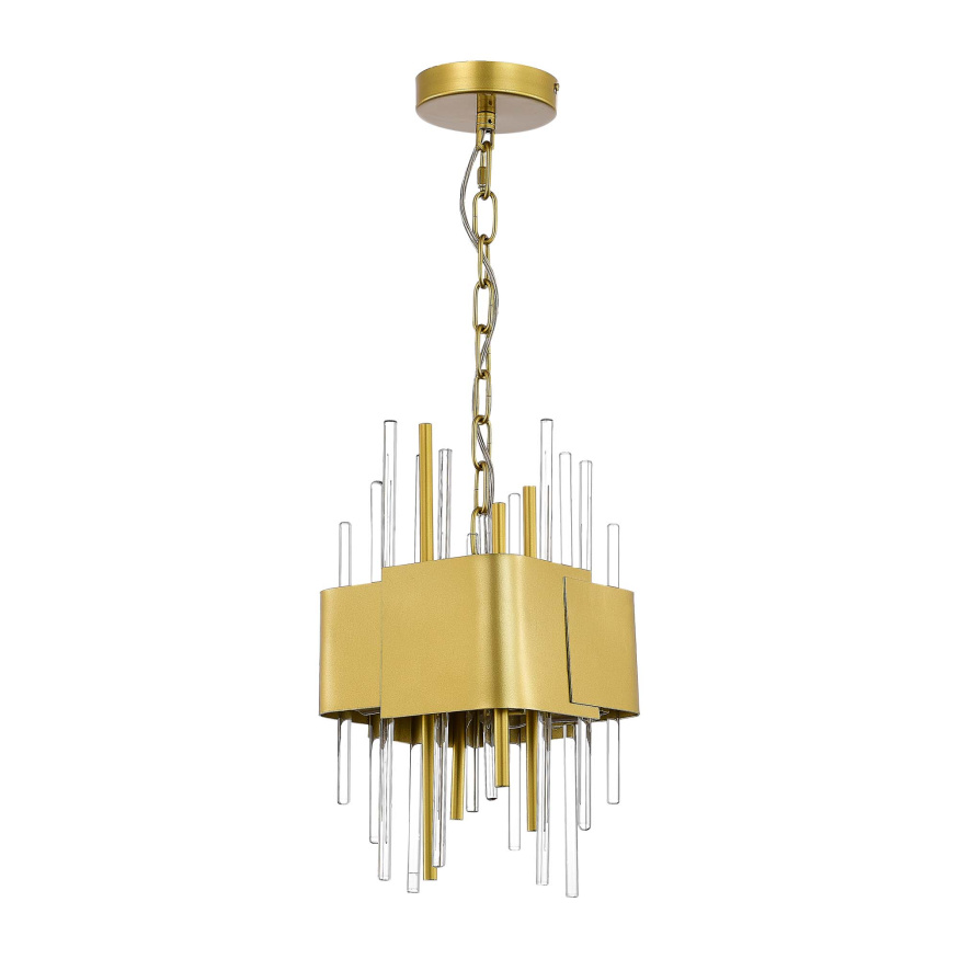 SL1633.203.04 Люстра подвесная ST-Luce Матовое золото/Матовое золото,Прозрачный E14 4*40W OLVERA ST LUCE