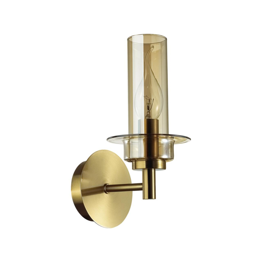 Бра LUMION 6554/1W MADONNA в классическом стиле бронза, коньячный 1x40W