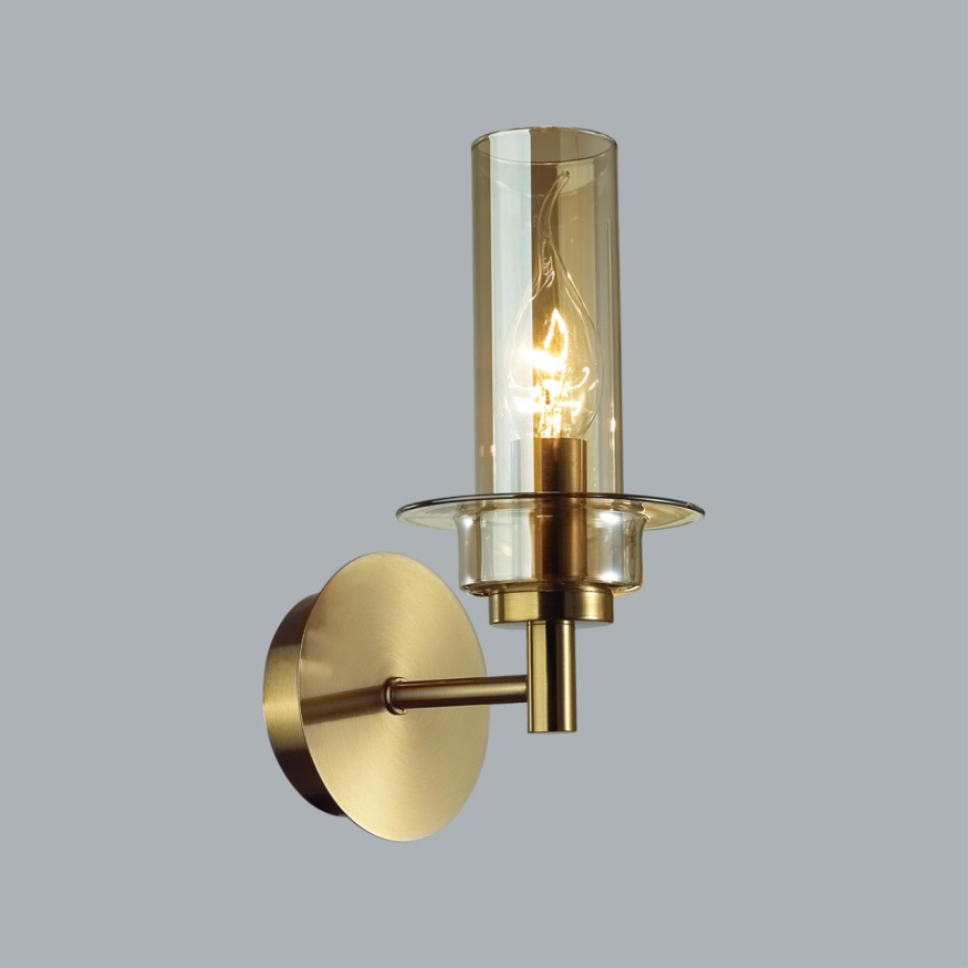 Бра LUMION 6554/1W MADONNA в классическом стиле бронза, коньячный 1x40W