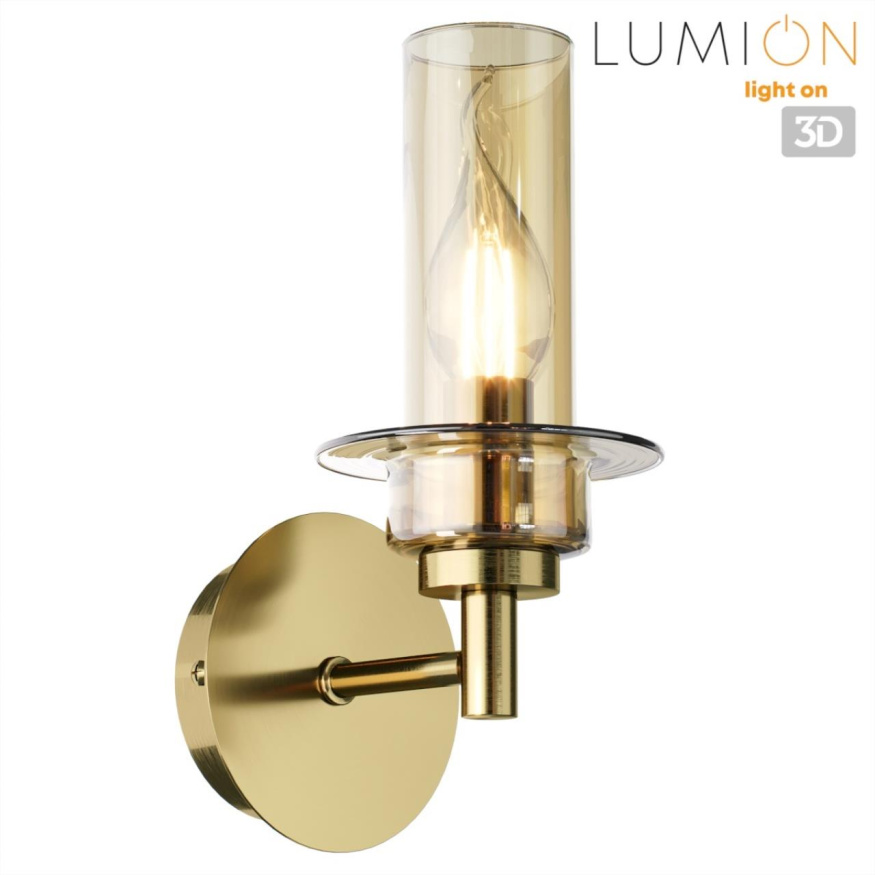 Бра LUMION 6554/1W MADONNA в классическом стиле бронза, коньячный 1x40W