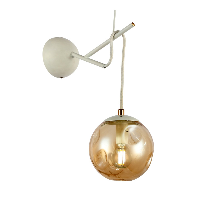 SLE110201-01 Светильник настенный Белый/Янтарный E14 1*40W CALLETTA EVOLUCE