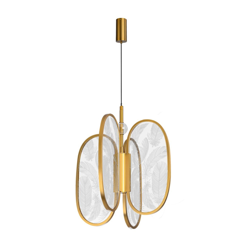 Подвесной светильник ODEON LIGHT EXCLUSIVE 6664/38L PIUMA модерн античная бронза 38W