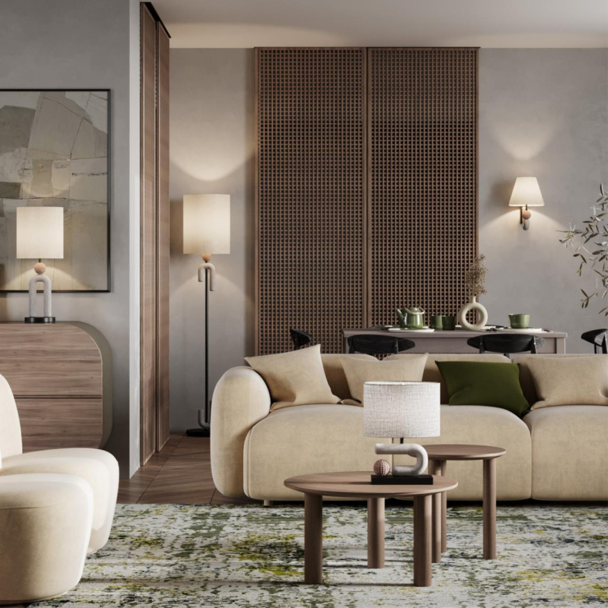 Настольная лампа ODEON LIGHT EXCLUSIVE 5410/1T Bagel минимализм черный матовый/бежевый/теплый беж 60W