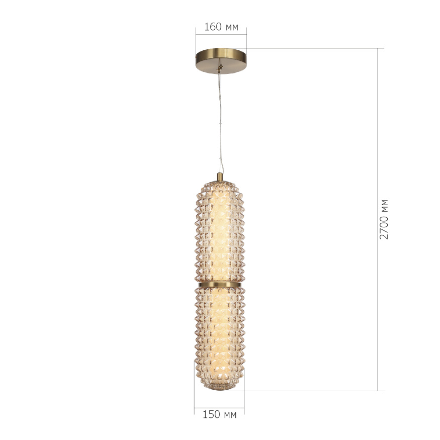 SL6144.303.01 Светильник подвесной ST-Luce латунь/Шампань LED 1*22W 4000K SAGUARO ST LUCE