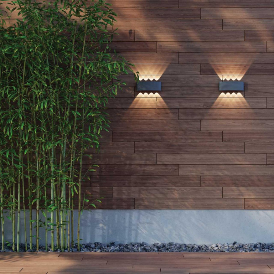 Ландшафтный настенный светильник NOVOTECH 358461 CALLE лофт, минимализм, хай-тек темно-серый 8Вт