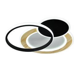 Потолочный светильник SONEX 7735/80L PINE модерн белый/под дерево/черный 80W