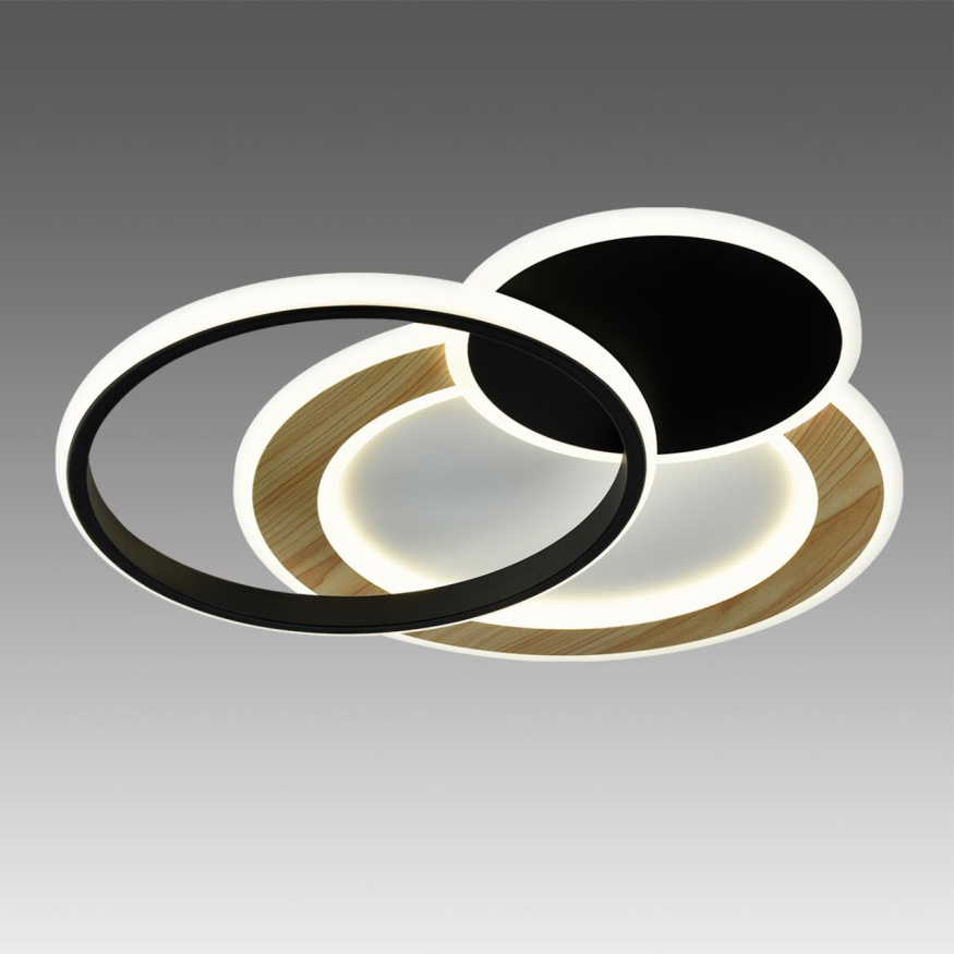 Потолочный светильник SONEX 7735/80L PINE модерн белый/под дерево/черный 80W